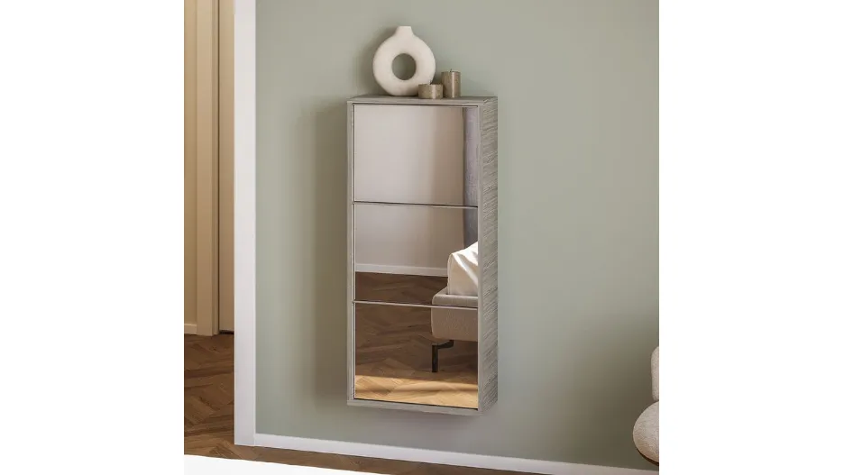 Scarpiera Linea Moderna Piccola con specchi di Maxscarpiere