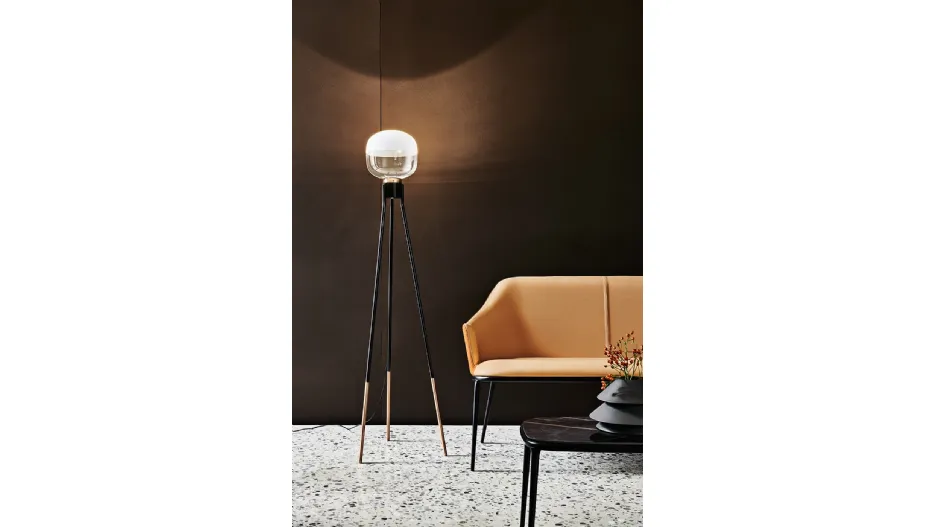 Lampada in metallo nero e oro Ghost Terra di Midj