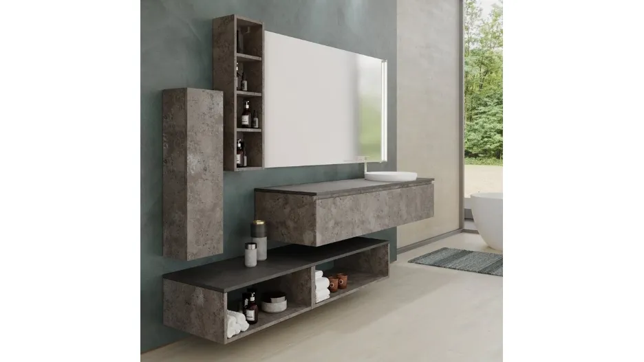 Mobile da Bagno sospeso Woodal Comp 02 di Maxbagni