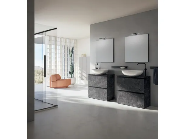 Arredo bagno Space3 in vetro di Ideal Bagni