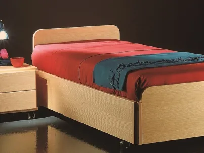 Cameretta componibile in legno pregiato con letto contenitore Emme Legno 25 di Marzorati