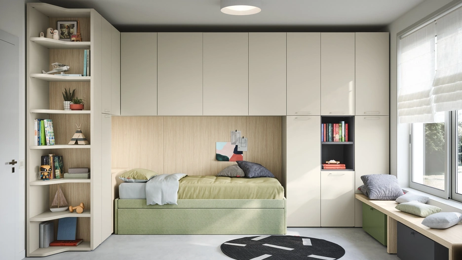 Cameretta a Ponte con Letti Estraibili di Nidi