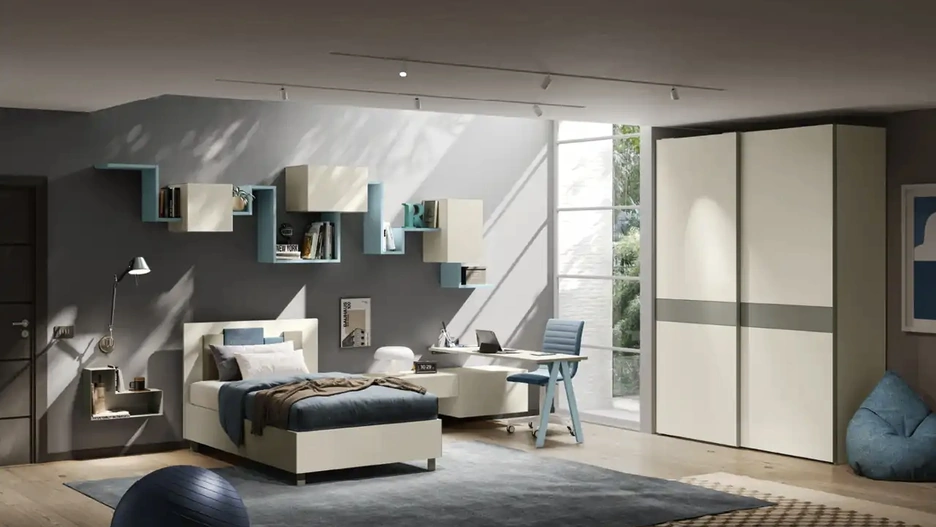 Cameretta per ragazzi Y118 di Moretti Compact Camerette