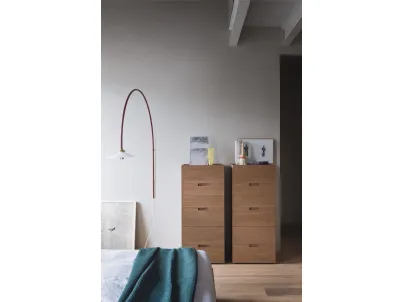 Cassettiera Quarantacinque in legno di Rovere Miele di Novamobili