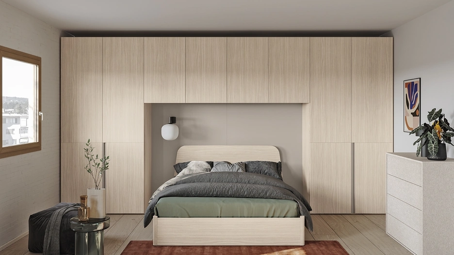 Letto con testiera Virgo di Colombini Casa