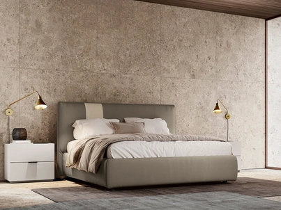 Letto in tessuto imbottito Tetris di Colombini Casa