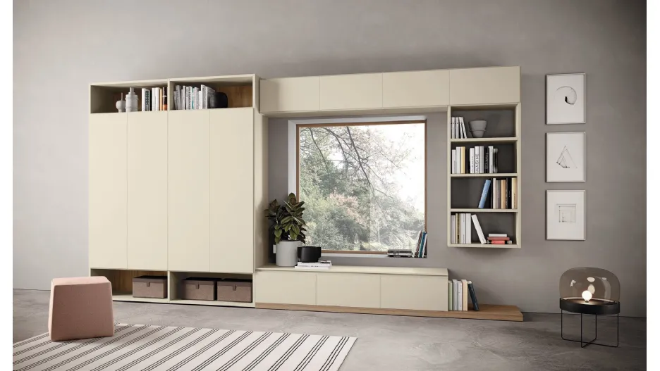 Libreria a muro Golf Infinity I105 in melaminico di Colombini Casa