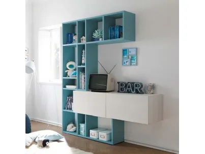 Libreria in laccato Cielo KC410 di Moretti Compact