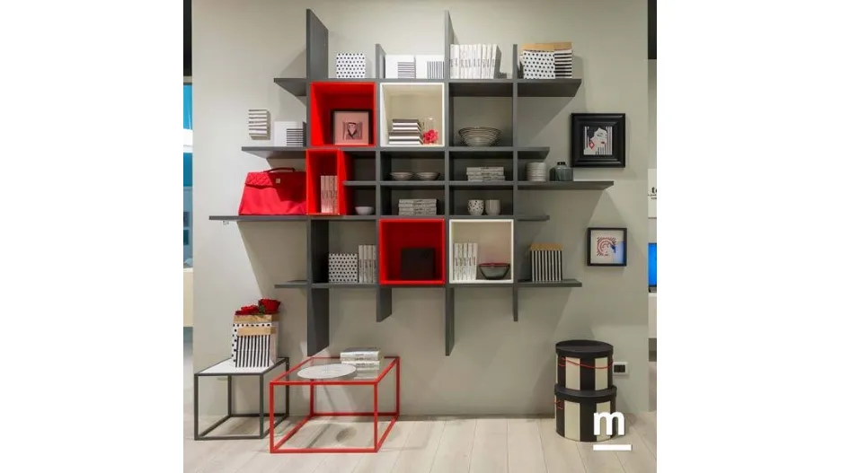 Libreria in laccato opaco MC045 di Moretti Compact