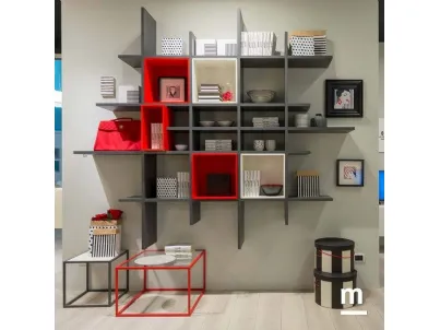 Libreria in laccato opaco MC045 di Moretti Compact