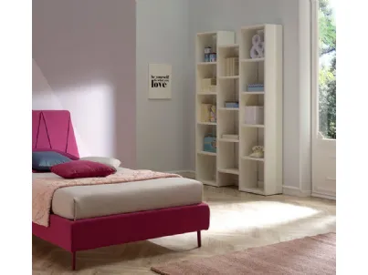 Libreria in laccato opaco bianco SC210 di Moretti Compact