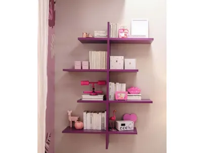 Libreria in laccato lampone YC312 di Moretti Compact