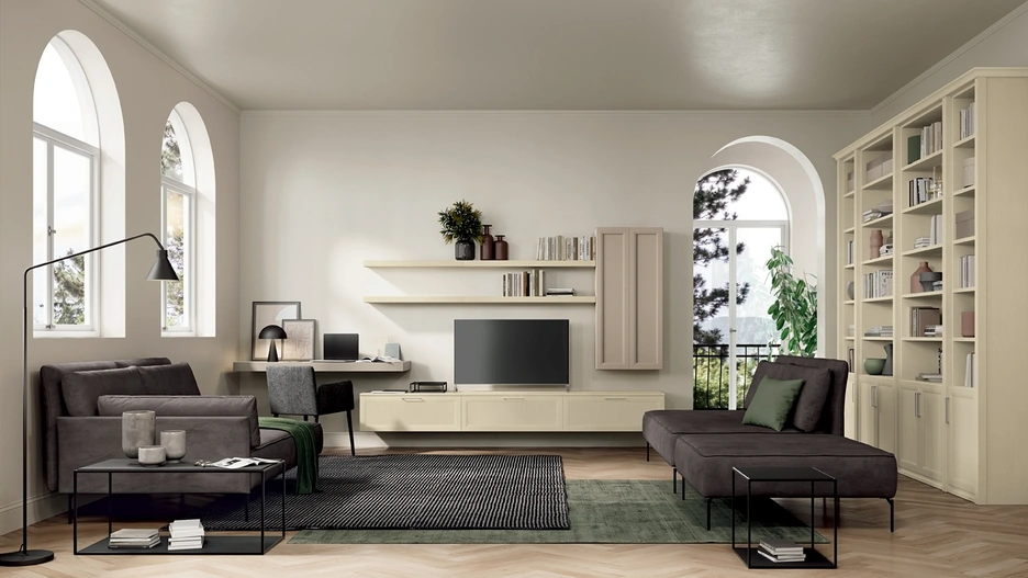 Parete Attrezzata Arcadia AS004 di Colombini Casa