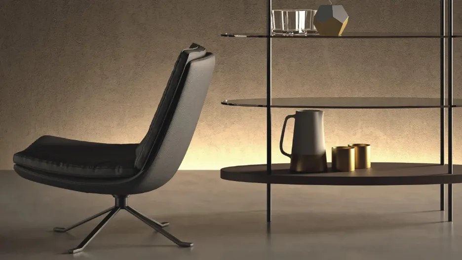 Poltroncina in pelle Kelly di Doimo Salotti