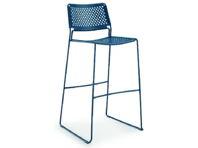 Sgabello in acciaio per uso interno ed esterno Slim M di Midj
