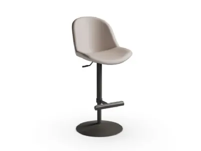 Sgabello in pelle con struttura in metallo verniciato Sonny SG YD di Midj