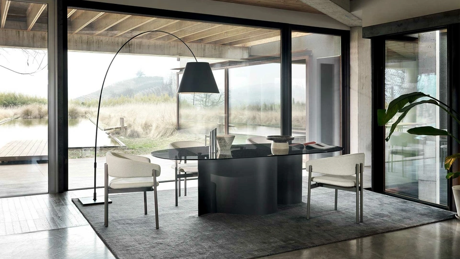 Tavolo Doon con top in vetro di Ditre Italia